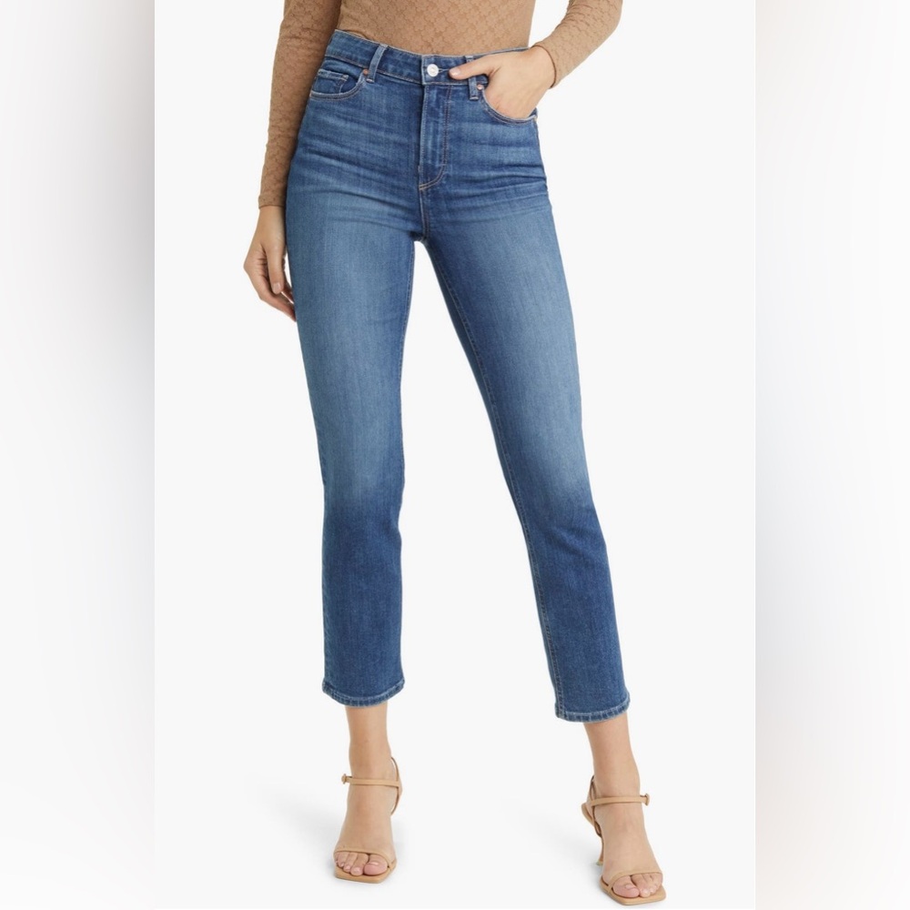 PAIGE Cindy High Waist Ankle Straight Leg Jeans (Legendary)